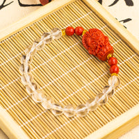 Load image into Gallery viewer, &lt;You&#39;s jewelry&gt;Exclusively customized white crystal cinnabar bracelet
